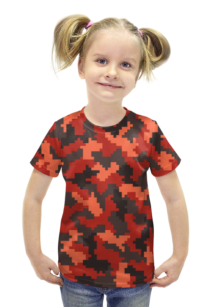 Заказать детскую футболку в Москве. Футболка с полной запечаткой для девочек Пиксельный от THE_NISE  - готовые дизайны и нанесение принтов.