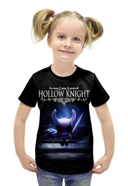 Заказать детскую футболку в Москве. Футболка с полной запечаткой для девочек Hollow Knight от geekbox - готовые дизайны и нанесение принтов.