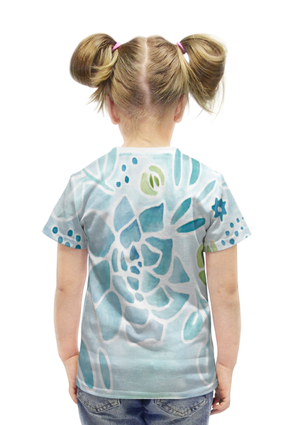 Заказать детскую футболку в Москве. Футболка с полной запечаткой для девочек Ботаника от galkagalka - готовые дизайны и нанесение принтов.