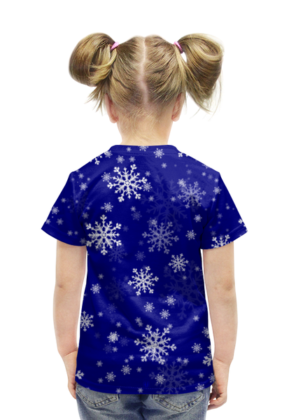 Заказать детскую футболку в Москве. Футболка с полной запечаткой для девочек НОВЫЙ ГОД!!! от Алексс Неро - готовые дизайны и нанесение принтов.