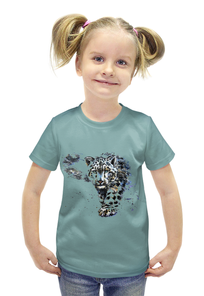 Заказать детскую футболку в Москве. Футболка с полной запечаткой для девочек Тигр   от ПРИНТЫ ПЕЧАТЬ  - готовые дизайны и нанесение принтов.