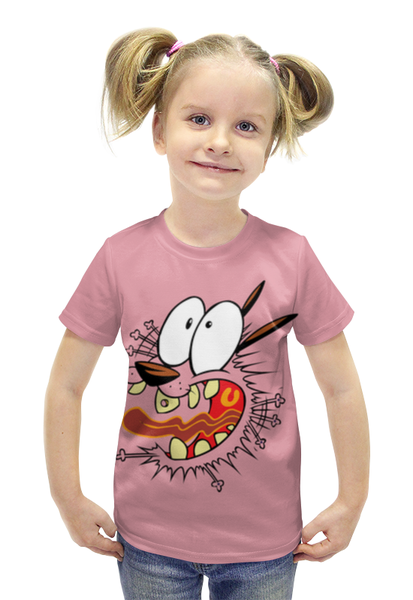Заказать детскую футболку в Москве. Футболка с полной запечаткой для девочек Кураж от YellowCloverShop - готовые дизайны и нанесение принтов.