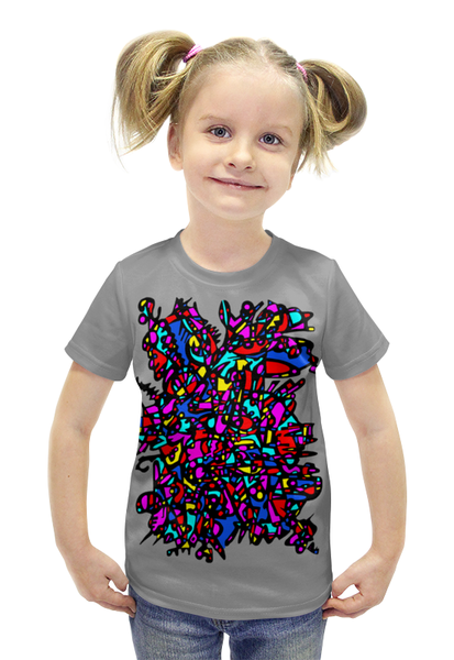 Заказать детскую футболку в Москве. Футболка с полной запечаткой для девочек Чувства и идеи от Vadim Koval - готовые дизайны и нанесение принтов.