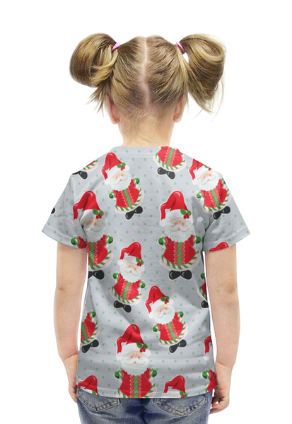 Заказать детскую футболку в Москве. Футболка с полной запечаткой для девочек Дед Мороз от THE_NISE  - готовые дизайны и нанесение принтов.