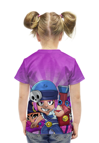 Заказать детскую футболку в Москве. Футболка с полной запечаткой для девочек BRAWL STARS PENNY  от geekbox - готовые дизайны и нанесение принтов.