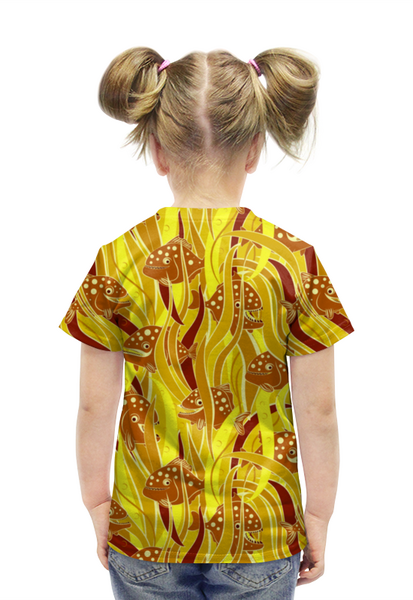 Заказать детскую футболку в Москве. Футболка с полной запечаткой для девочек СОЛНЕЧНЫЕ ПИРАНЬИ от ELENA ZHARINOVA - готовые дизайны и нанесение принтов.