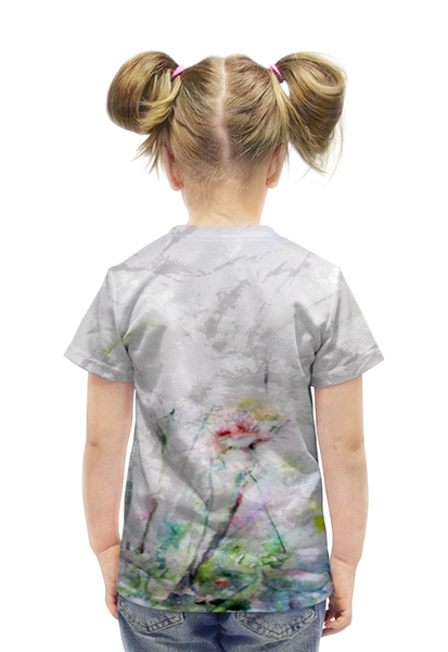 Заказать детскую футболку в Москве. Футболка с полной запечаткой для девочек Одуванчик от Anna Lomachenko - готовые дизайны и нанесение принтов.