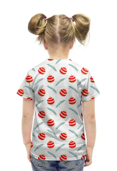Заказать детскую футболку в Москве. Футболка с полной запечаткой для девочек рождество от THE_NISE  - готовые дизайны и нанесение принтов.