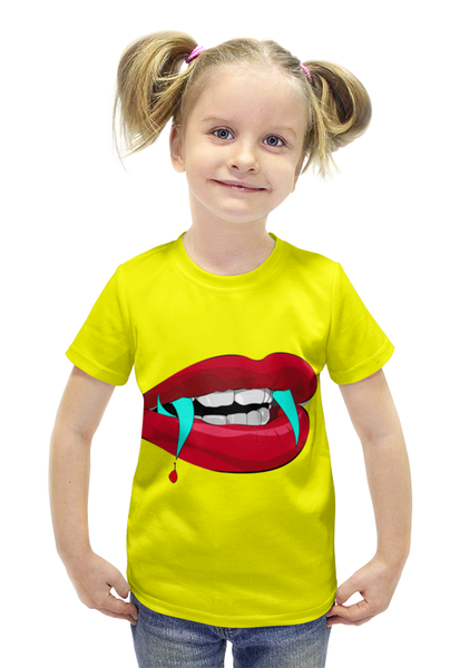 Заказать детскую футболку в Москве. Футболка с полной запечаткой для девочек Губки от solntse - готовые дизайны и нанесение принтов.