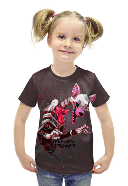 Заказать детскую футболку в Москве. Футболка с полной запечаткой для девочек Five Nights at Freddy’s      от ПРИНТЫ ПЕЧАТЬ  - готовые дизайны и нанесение принтов.