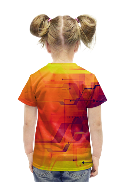 Заказать детскую футболку в Москве. Футболка с полной запечаткой для девочек Узор абстрактный от THE_NISE  - готовые дизайны и нанесение принтов.