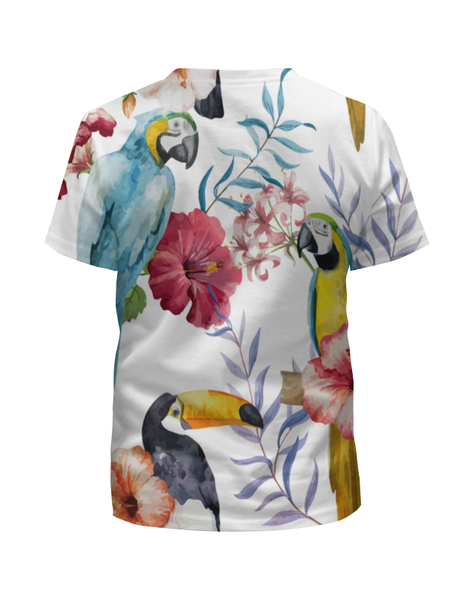 Заказать детскую футболку в Москве. Футболка с полной запечаткой для девочек Птицы от THE_NISE  - готовые дизайны и нанесение принтов.