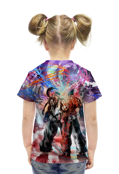 Заказать детскую футболку в Москве. Футболка с полной запечаткой для девочек Street Fighter от scrat29@yandex.ru - готовые дизайны и нанесение принтов.