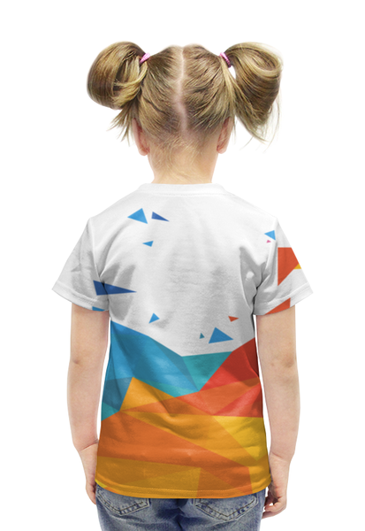 Заказать детскую футболку в Москве. Футболка с полной запечаткой для девочек Crash Poly от Ваня Клименко - готовые дизайны и нанесение принтов.