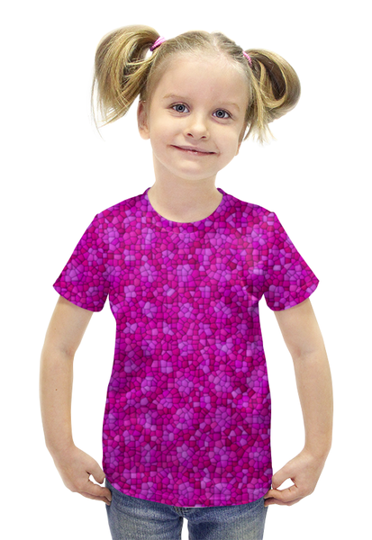 Заказать детскую футболку в Москве. Футболка с полной запечаткой для девочек purple от Vadim Koval - готовые дизайны и нанесение принтов.