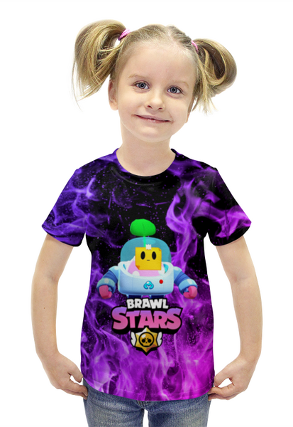 Заказать детскую футболку в Москве. Футболка с полной запечаткой для девочек Brawl Stars SPROUT от vista12761@rambler.ru - готовые дизайны и нанесение принтов.
