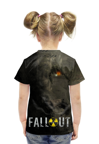 Заказать детскую футболку в Москве. Футболка с полной запечаткой для девочек Fallout от Leichenwagen - готовые дизайны и нанесение принтов.