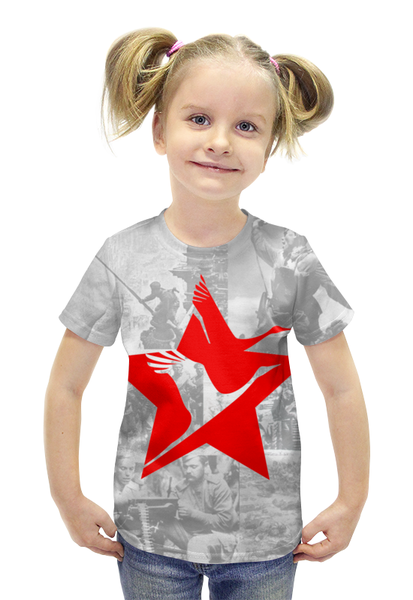 Заказать детскую футболку в Москве. Футболка с полной запечаткой для девочек Без названия от CoolDesign - готовые дизайны и нанесение принтов.