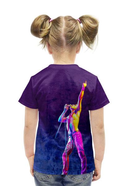 Заказать детскую футболку в Москве. Футболка с полной запечаткой для девочек Queen - Богемская рапсодия от skynatural - готовые дизайны и нанесение принтов.