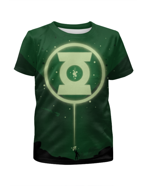 Заказать детскую футболку в Москве. Футболка с полной запечаткой для девочек Green Lantern/Зеленый Фонарь  от crash - готовые дизайны и нанесение принтов.