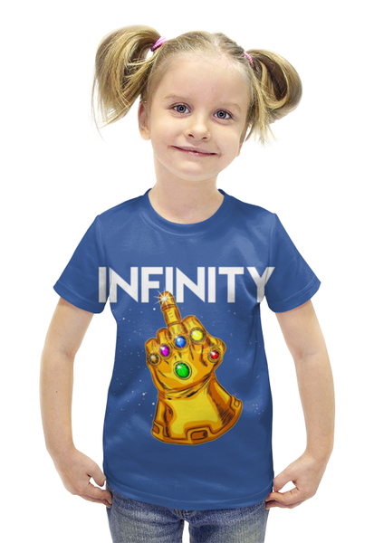 Заказать детскую футболку в Москве. Футболка с полной запечаткой для девочек Infinity от ПРИНТЫ ПЕЧАТЬ  - готовые дизайны и нанесение принтов.
