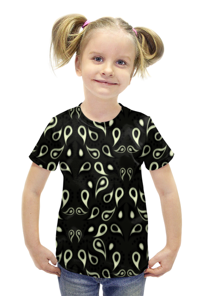 Заказать детскую футболку в Москве. Футболка с полной запечаткой для девочек Капля от THE_NISE  - готовые дизайны и нанесение принтов.