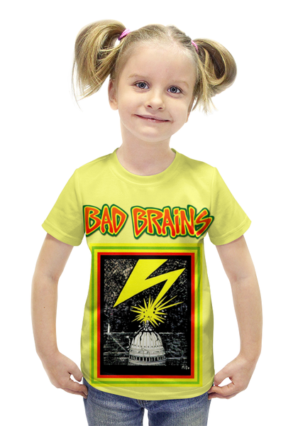 Заказать детскую футболку в Москве. Футболка с полной запечаткой для девочек Bad brains  от Николай  Вахлаков  - готовые дизайны и нанесение принтов.
