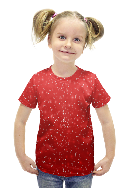 Заказать детскую футболку в Москве. Футболка с полной запечаткой для девочек Блеск конфетти от THE_NISE  - готовые дизайны и нанесение принтов.