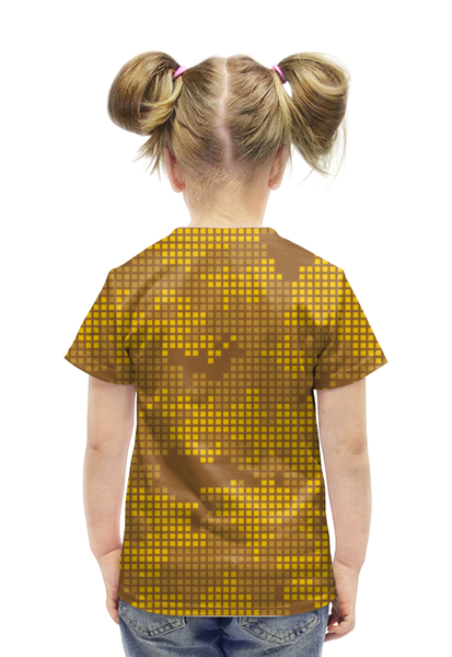 Заказать детскую футболку в Москве. Футболка с полной запечаткой для девочек Котёнок от Yaroslava - готовые дизайны и нанесение принтов.
