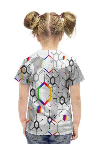 Заказать детскую футболку в Москве. Футболка с полной запечаткой для девочек Формула от THE_NISE  - готовые дизайны и нанесение принтов.