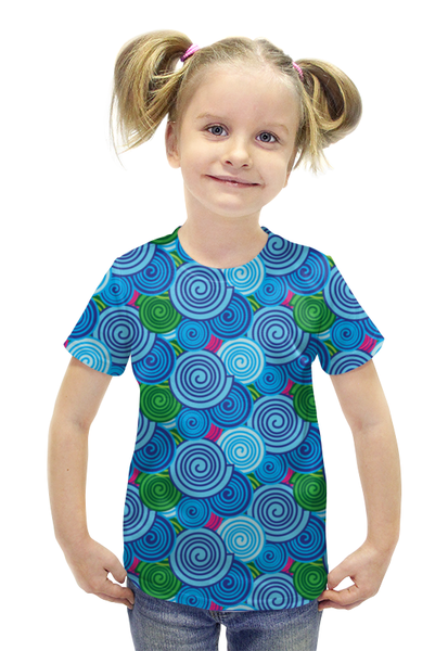 Заказать детскую футболку в Москве. Футболка с полной запечаткой для девочек PATTERN от CoolDesign - готовые дизайны и нанесение принтов.