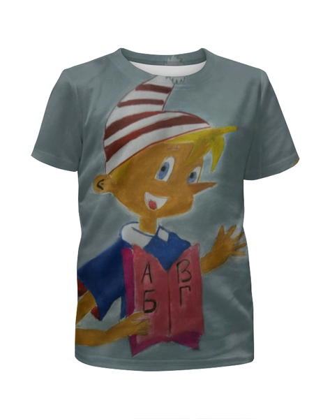 Заказать детскую футболку в Москве. Футболка с полной запечаткой для девочек Букварь от mrs-snit@yandex.ru - готовые дизайны и нанесение принтов.