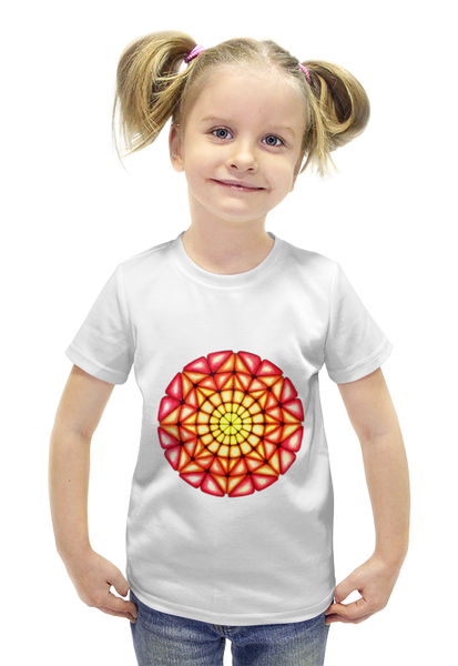 Заказать детскую футболку в Москве. Футболка с полной запечаткой для девочек Калейдоскоп Июль от Анна - готовые дизайны и нанесение принтов.
