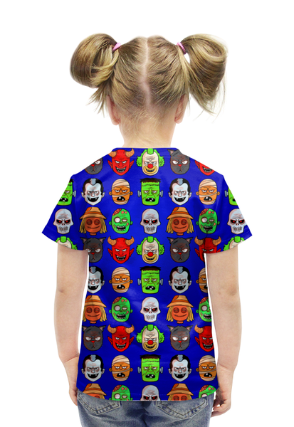 Заказать детскую футболку в Москве. Футболка с полной запечаткой для девочек Heroes Halloween от balden - готовые дизайны и нанесение принтов.
