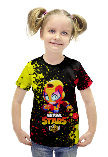 Заказать детскую футболку в Москве. Футболка с полной запечаткой для девочек Brawl Stars MAX от vista12761@rambler.ru - готовые дизайны и нанесение принтов.