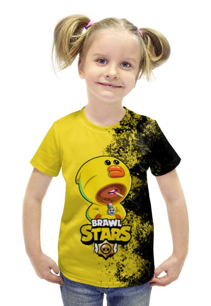 Заказать детскую футболку в Москве. Футболка с полной запечаткой для девочек Brawl Stars SALLY LEON от vista12761@rambler.ru - готовые дизайны и нанесение принтов.