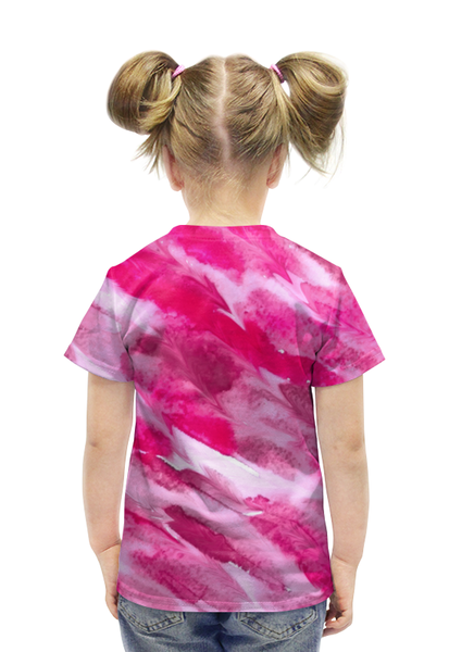 Заказать детскую футболку в Москве. Футболка с полной запечаткой для девочек Акварелька от go6a - готовые дизайны и нанесение принтов.