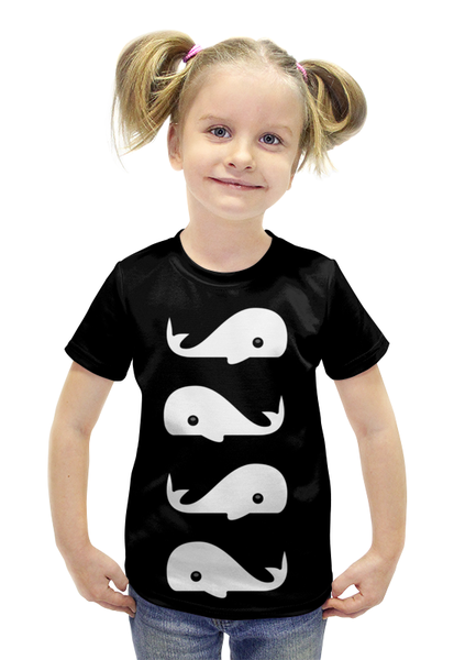 Заказать детскую футболку в Москве. Футболка с полной запечаткой для девочек WhaleSuit от bloodoceans@gmail.com - готовые дизайны и нанесение принтов.