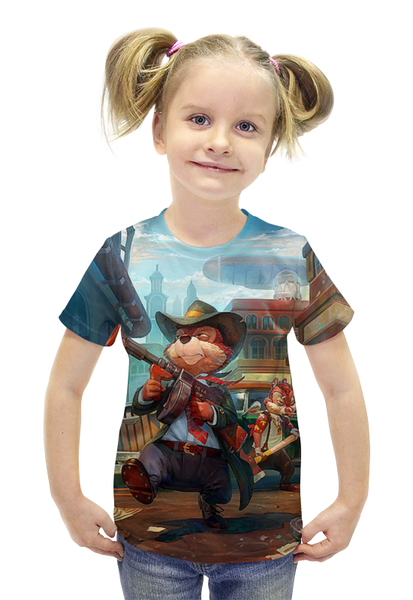 Заказать детскую футболку в Москве. Футболка с полной запечаткой для девочек Rescue Rangers от ПРИНТЫ ПЕЧАТЬ  - готовые дизайны и нанесение принтов.