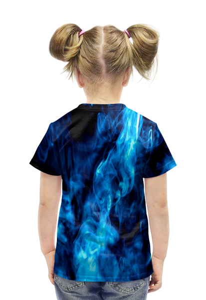 Заказать детскую футболку в Москве. Футболка с полной запечаткой для девочек Smoke от THE_NISE  - готовые дизайны и нанесение принтов.