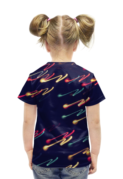Заказать детскую футболку в Москве. Футболка с полной запечаткой для девочек преломление света от Niq=D - готовые дизайны и нанесение принтов.