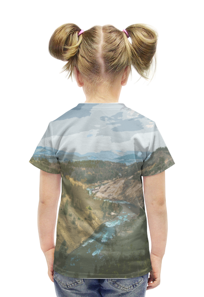 Заказать детскую футболку в Москве. Футболка с полной запечаткой для девочек Динозавр от Andrew Zaycev - готовые дизайны и нанесение принтов.