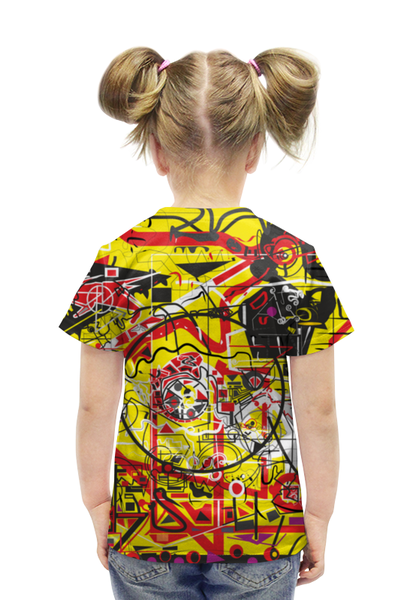 Заказать детскую футболку в Москве. Футболка с полной запечаткой для девочек Паутинка от Vadim Koval - готовые дизайны и нанесение принтов.