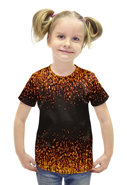 Заказать детскую футболку в Москве. Футболка с полной запечаткой для девочек Блеск от THE_NISE  - готовые дизайны и нанесение принтов.