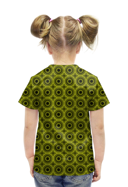 Заказать детскую футболку в Москве. Футболка с полной запечаткой для девочек Орнамент от gopotol - готовые дизайны и нанесение принтов.