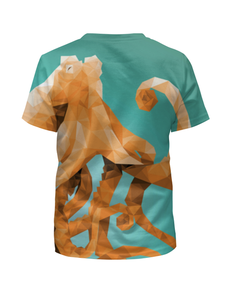 Заказать детскую футболку в Москве. Футболка с полной запечаткой для девочек Octopus от CoolDesign - готовые дизайны и нанесение принтов.