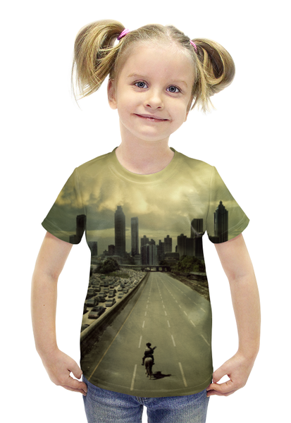 Заказать детскую футболку в Москве. Футболка с полной запечаткой для девочек The Walking Dead от skynatural - готовые дизайны и нанесение принтов.