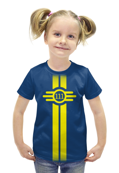 Заказать детскую футболку в Москве. Футболка с полной запечаткой для девочек Fallout от printik - готовые дизайны и нанесение принтов.