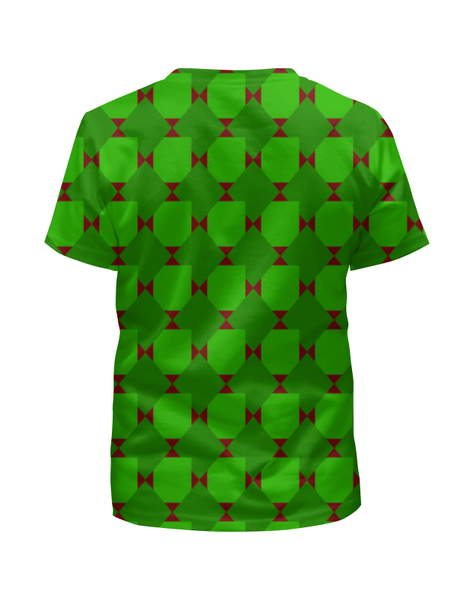 Заказать детскую футболку в Москве. Футболка с полной запечаткой для девочек Зеленые ромбы от THE_NISE  - готовые дизайны и нанесение принтов.