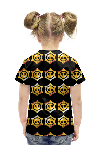 Заказать детскую футболку в Москве. Футболка с полной запечаткой для девочек Brawl Stars  от T-shirt print  - готовые дизайны и нанесение принтов.